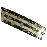 Chanel black plastic hair accessories