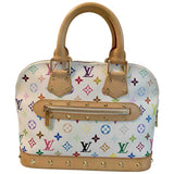 Louis Vuitton alma white cloth handbag