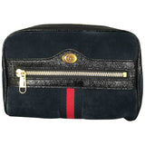 Gucci ophidia blue suede clutch bag