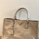 Prada saffiano  grey leather handbag