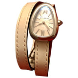 Bvlgari serpenti white steel watch