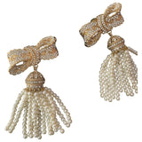 Dolce & Gabbana beige gold plated earrings
