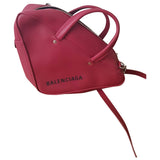 Balenciaga triangle red leather handbag