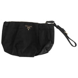 Prada black synthetic clutch bag