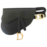 Dior saddle black leather clutch bag