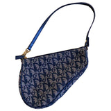 Dior saddle blue cloth clutch bag