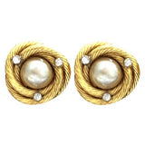 Chanel gold gold plated earrings