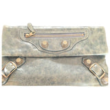 Balenciaga envelop  leather clutch bag
