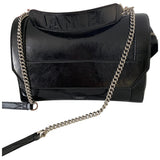 Lancel ninon black patent leather handbag
