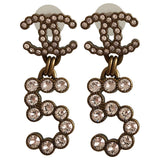 Chanel cc gold metal earrings