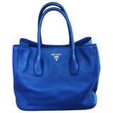 Prada saffiano  blue leather handbag