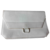 Courrèges white leather clutch bag