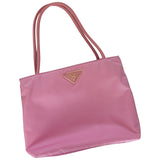 Prada tessuto city pink polyester handbag