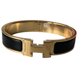 Hermès clic h black metal bracelets