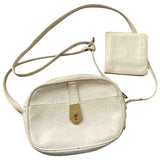 Lancel white leather handbag