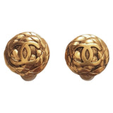 Chanel cc gold gold plated earrings