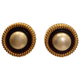 Chanel gold metal earrings