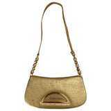 Dior malice gold ostrich handbag