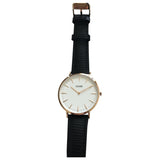 Cluse black steel watch