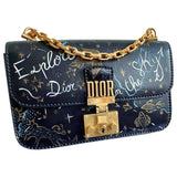 Dior dioraddict black leather handbag
