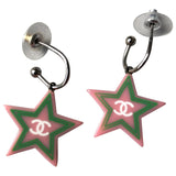 Chanel pink plastic earrings