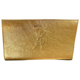 Yves Saint Laurent belle de jour gold cloth clutch bag