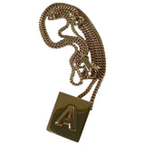 Celine alphabet gold metal necklaces