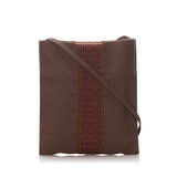 Hermès brown cloth handbag