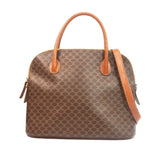 Celine triomphe vintage brown cloth handbag