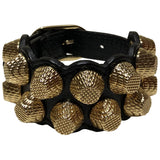Balenciaga black leather bracelets