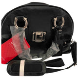 Guess black patent leather travel bag