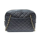 Chanel camera black leather handbag