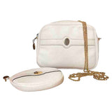 Dior white leather handbag