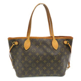 Louis Vuitton neverfull brown cloth handbag