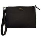 Karl Lagerfeld black leather clutch bag