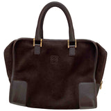 Loewe amazona brown suede handbag