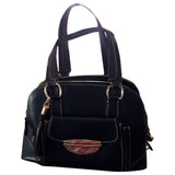 Lancel adjani black leather handbag