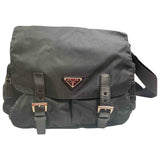 Prada tessuto  black cloth handbag