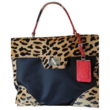 Prada black pony-style calfskin handbag