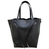 Celine cabas phantom black leather handbag