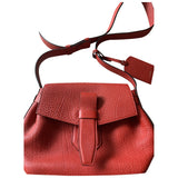 Lancel charlie red leather handbag