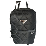 Prada black cloth backpacks