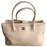 Chanel executive beige leather handbag