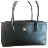Chanel executive black leather handbag