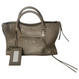 Balenciaga city beige leather handbag