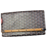 Goyard brown leather clutch bag