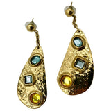 Celine gold metal earrings