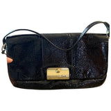 Coach black patent leather handbag