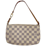 Louis Vuitton pochette accessoire beige cloth clutch bag