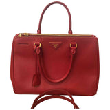 Prada saffiano  red leather handbag